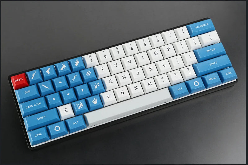 New DSA Overcast Artisan Custom Keycap Set Drop Mass Counter Strike 1337 Kit Model