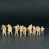 1/72 Scale WWII US Army Tank team member mechanic 15 Figures Resin Model Kit Model