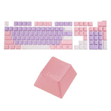 104 Keys Pudding Keycaps for Mechanical Keyboard Layout, Purple & Pink Model