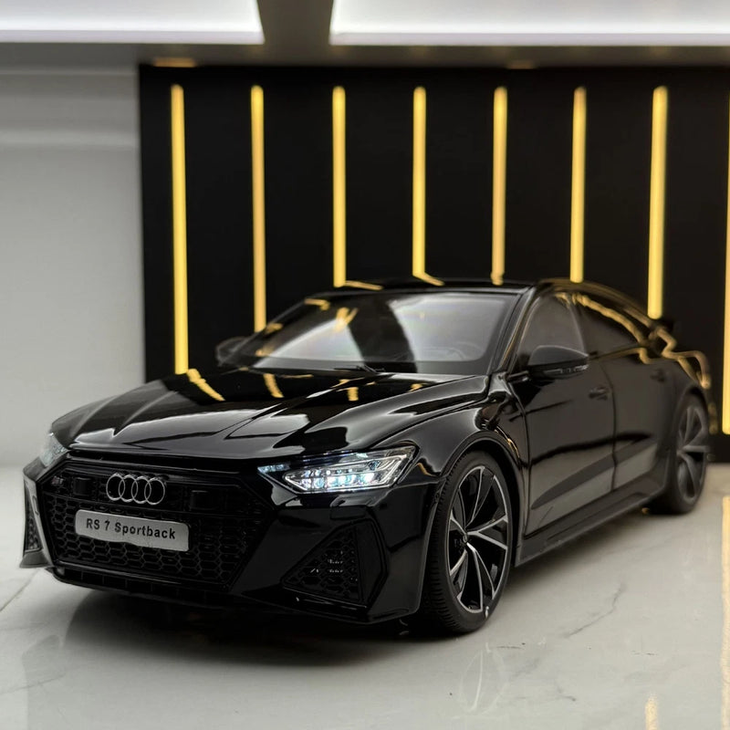 1:18 RS7 Alloy Model Car w/Sound, Light & Pull-Back - Christmas Gift,Black Model
