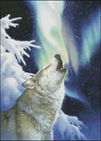 Needlework Crafts Full Embroidery DIY Counted Cross Stitch Kits Wolf Barking Model