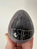 Hand Carved African Soap Stone Figure Egg Shape Carved Hut House Model
