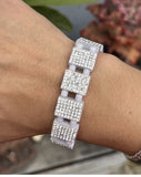 Bazo 1199 x KLUF Silver Rhinestone Bracelet charm Bracelet Charms