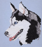 Siberian Husky Counted Cross Stitch Kit (Black) Model