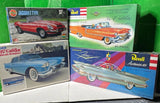 Airfix Jaguar E Type, 56 & 57 Cadillac, Lincoln Futura 1/32 Scale Kits Model