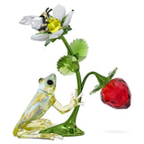 Swarovski Crystal Idyllia Frog Bee and Strawberry Figurine Decoration 5667599 Model