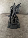 Batman Gotham Knight Gray Plastic Statue w/ Gotham City Base Display Model