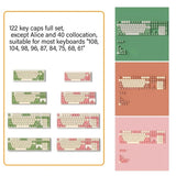 Cute Cartoon Bear Themed 122 Keycap Set PBT OEM Profile for Mechanical Keyboards Model