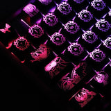 Rem Ram Backlit 104 Keycaps OEM Anime Coating Key Cap For Cherry MX Keyboard New Model