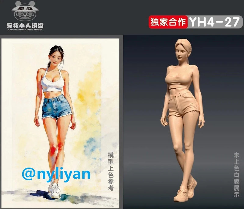 1/18 1/43 1/64 1/87 Miniatures Vest Shorts Beauty Scene Props Figure For Cars Model