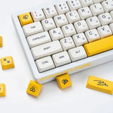 Dyesub PBT Keycaps Yellow Bee XDA 140 keys Set for Cherry MX Mechanical Keyboard Model