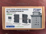 BUNKER SP6004A 1/350 WWII German Flak Tower Armor Windows for TAKOM 6004/6005 Model