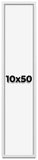 10x50 Shadow Box Frame White | 1 Inches Deep Real Wood Contemporary Shadowbox Di Model