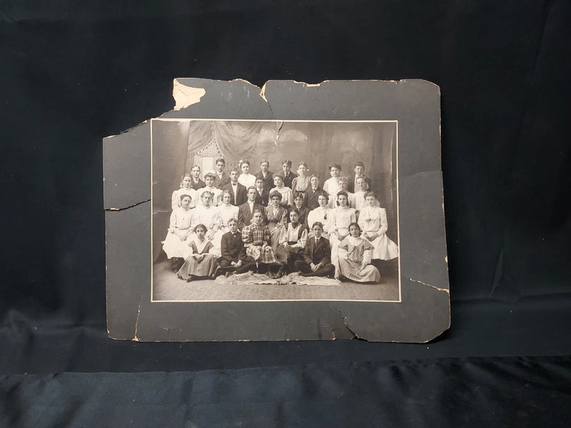 Early 1900s School Group Photo On Board 1 African American Student WINCHESTER NH Model
