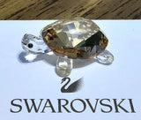?? Swarovski Crystal MINI (1 Inch), Golden Shadow Baby Turtle Tortoise Figurine Model
