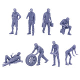 Outland Models Miniatures Car Mechanic Figure Set for Garage Scene 1:48 O Scale Model