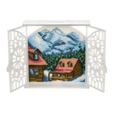 DIY Plastic Cross-stitch embroidery kit Winter Morning in the Chalet Craft Model