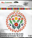 NEW FLORAL Loops & Threads Embroidery Hoop Kit VIVA TU HERITAGE Model