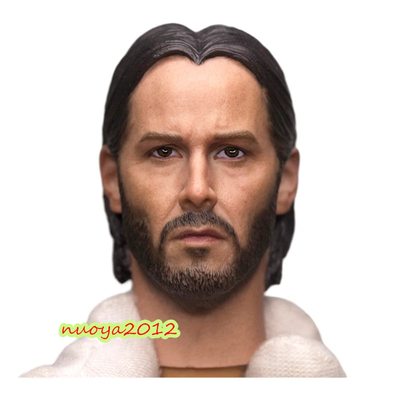 1/6 StarsReeves Head Carved Sculpt Fit 12'' Action Figure Model Collection Toys Model