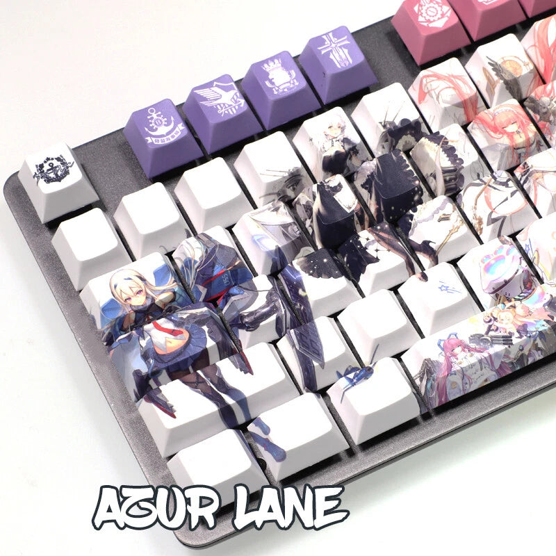 Azur Lane Keycap Kawaii Girl PBT Cherry Profile Set For MX Model