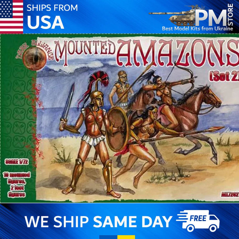 Alliance 72021 Mounted Amazons (Fantasy Series) scale plastic model kit 1/72 Model