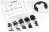 120pcs 1.5mm - 10mm E Clip Retaining Circlip Carbon Alloy Steel Assortment Set Model