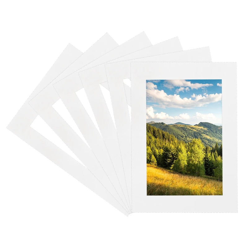 15x21 Mat for 15x21 Photo, 6 Pack Precut Picture Frame Mat Board, White Model