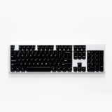 CERAKEY 114 Keys Glossy / Crazed Ceramic Keycaps Set V2 - Black, With Legends Model