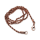 Pure Copper Rope Chain Handmad jewelry 100% Oxidized Copper Chain Necklace RJ-03 Charms