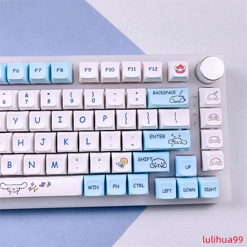 Cinnamoroll Theme Key Cap Cute PBT Keycaps XDA Height For Cherry MX keyboard Model