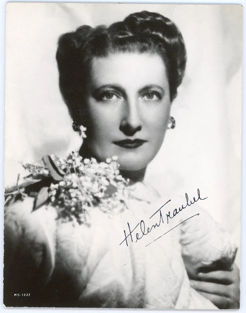 Helen Traubel - Signed B&W Photograph Affixed to Display Board Model