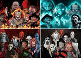 4 Pack Halloween Diamond Art Kits for Adults Wall Decor 16X12 Inch | round Drill Model
