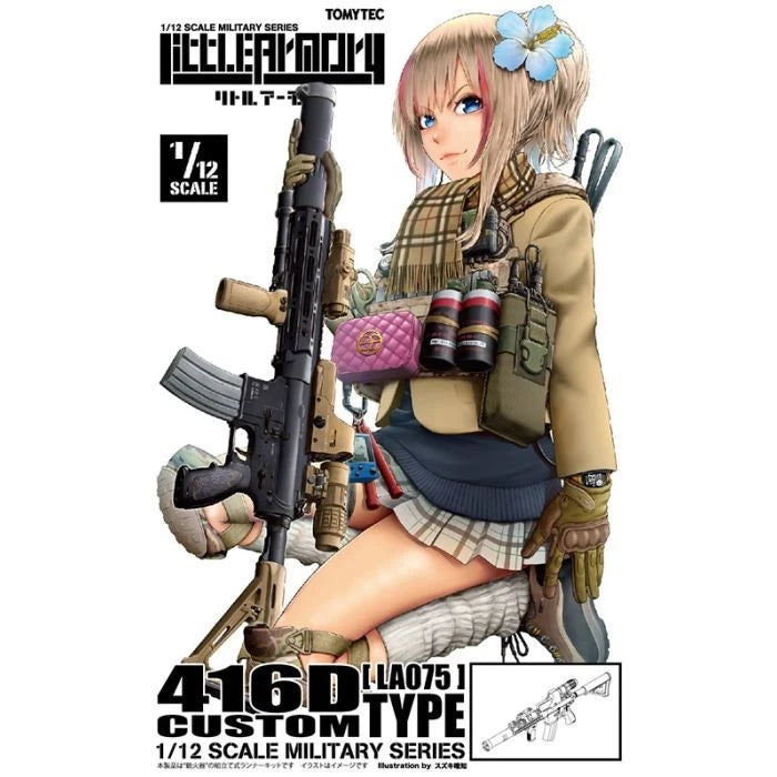 TomyTec Little Armory 1/12 ASSAULT RIFLE Custom 416D LA075 Rifle Model Kit Model