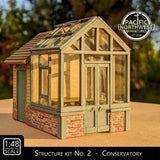 Pacific Northwest Miniatures - 1:48 O/On3/On30/On2 - Kit No. 2 Conservatory Model