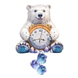 3D Puzzles for Adults Wooden Clock-Polar Bear Model Kit, Mechanical DIY Pendulum Model