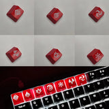 Red Translucent Mechanical OEM Keycaps For Mechanical Keyboard Model