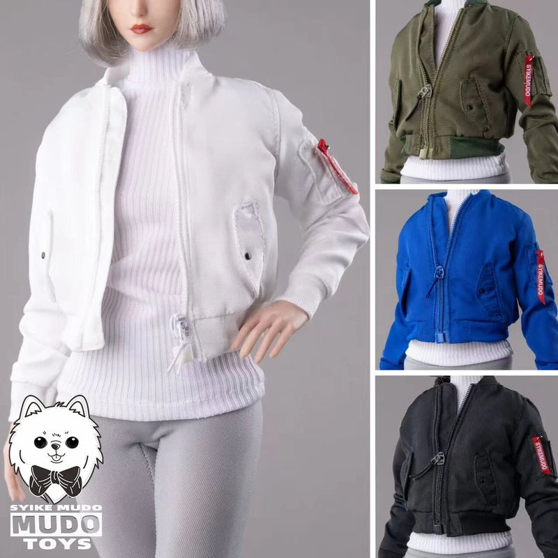 1/6 Female Bomber Jacket Zipper Coat Clothes Model For 12"TBL PH Action Figure Model