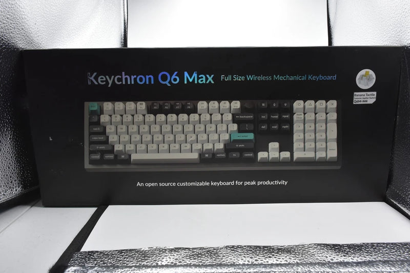 Keychron Q6 Max Wireless Mechanical Keyboard Q6M-M4 Gateron Jupiter Switch-Read Model
