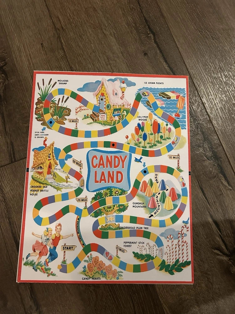 CANDY LAND BOARD GAME Art Print Game Decor 11¡±x14¡± Photo Family CANDYLAND Model