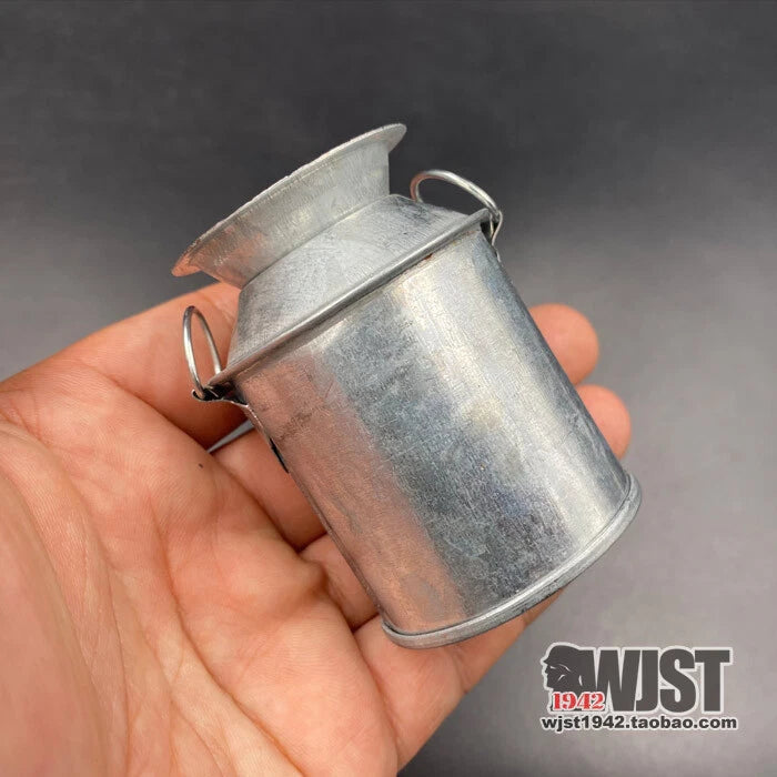 1/6 Scene Props Retro Mini Tin Metal Milk Bucket Large Model For Action Figure Model