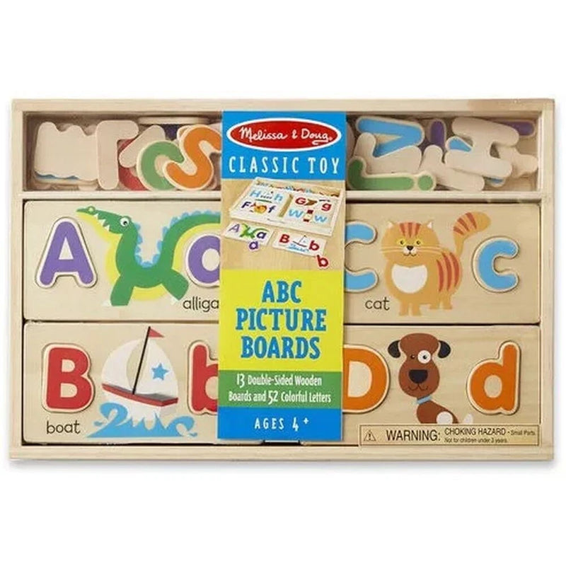 Melissa & Doug ABC Picture Boards - Classic Wooden Toy - Educational Toy - New Model