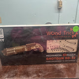 Wood Trick Shotgun SG-12 Wooden Toy Gun 3d Mechanical Model Kit Puzzle DIY Model