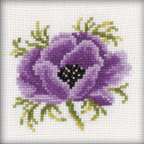RTO counted Cross Stitch Kit "Anemone" H173, 10x10 cm, DIY Model