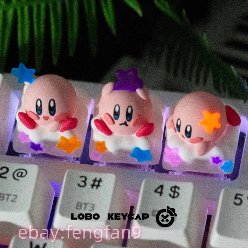 Handmade Kawaii Kirby DIY Resin Keycap for Mechanical Keyboard Keycaps New Model