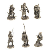 6 Pcs Brass Warrior Ornaments Samurai Figure Statue Gifts Japanese Figurine Model