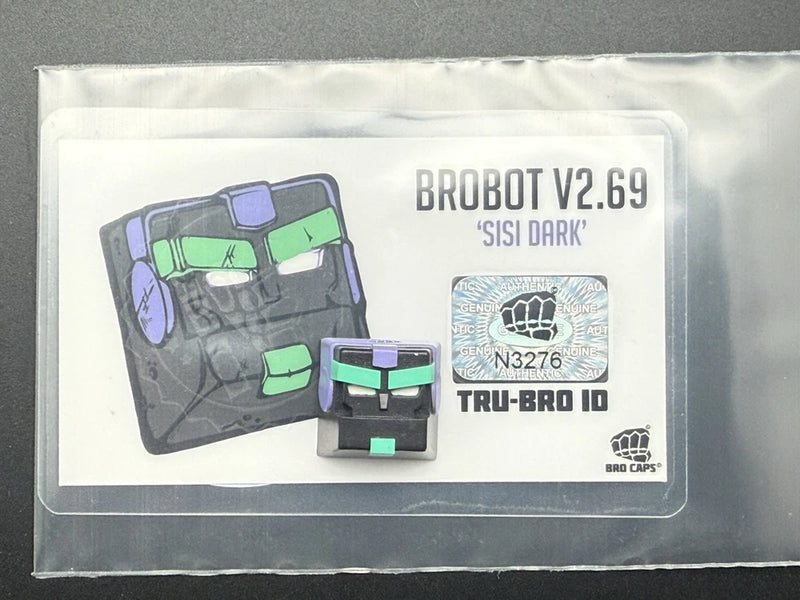 BroCaps - BroBot v2.69 SISI Dark Artisan Keycap - MX Switch KeyCap - RARE Model