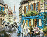 Cross, Half-Cross Stitch "An Unexpected Meeting". Embroidery Kit Unprinted Model