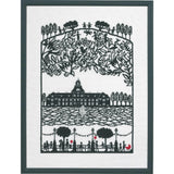 Eva Rosenstand counted cross stitch kit "Papercut Castle", 41x55cm, DIY Model