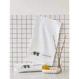 Permin Towels counted cross stitch kit, set of 2 pcs. "Baaathroom", 30x50cm, DIY Model