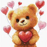 Luca-S counted cross stitch kit "Love in the Air", 18x19cm, DIY Model